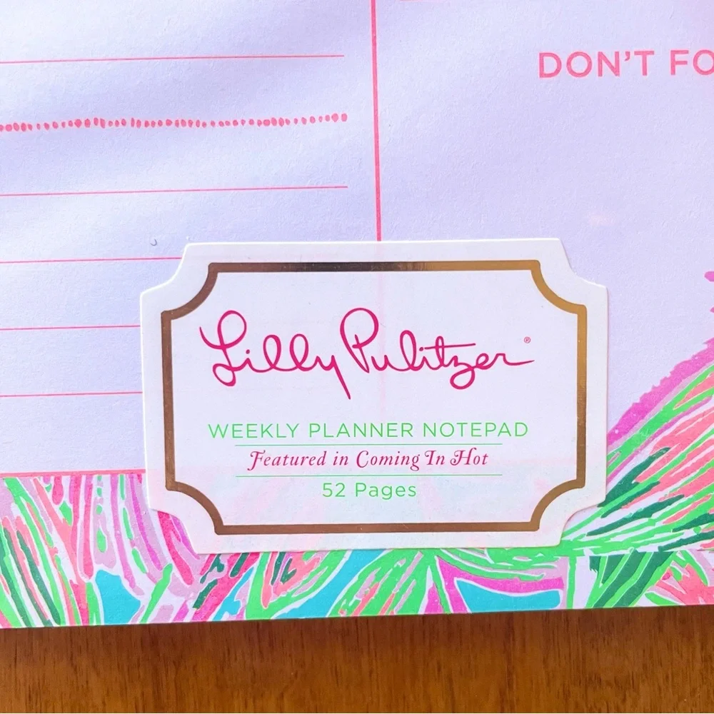 NWT Lilly Pulitzer Weekly Planner Notepad